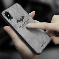 LANGSIDI New protective case canvas anti-fall tide brand for iPhone x xs xsmax xr 8plus 8 7 7plus 6s 6splus Cloth soft cover