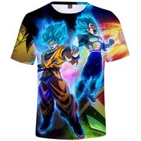 Hot Japanese cartoon drop shipping dragon ball t-shirts custom wholesale 3D printing summer T-shirts for men and women.