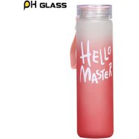 Colourful Frosted Leak Proof Glass Water Bottle