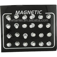 Latest Arrival Colorful Magnet Earring Crystal Magnetic Stud Earring