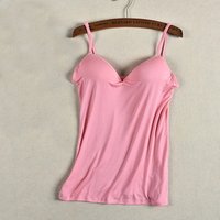 Modal Satin Push Up Bra Camisole Set