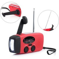 Portable Emergency Solar Hand Crank FM Radio With Flashlight Charger