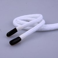 white cotton draw cord with silicone end for hoodie