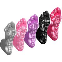 Women's Cotton Yoga & Pilates Five Toe Separator Socks with Grips
