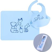 Comfortable Adjustable Soft Portable and Keep Stains Off Waterproof Silicone Baby Bib With Placemat