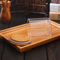 Small Borosilicate Glass Jar with Bamboo Lid