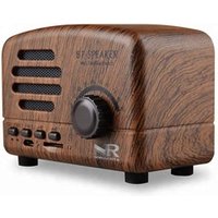 Newest Portable Retro Radio Shape Wireless Bluetooths Speaker Wood Wireless Speaker