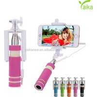 Yaika Promotional Cheap Mini Wired Cable flexible Control Monopod Selfie Stick