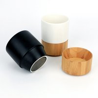 Petolar Travel Ceramic Coffee Mug Bamboo Lid
