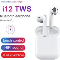 2019 Hot New Design i12 TWS 5.0 earphone Bilateral Stereo Mini Bluetooths true wireless earbuds with popup