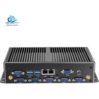 Fanless Industrial Mini computer Intel Core i5 4200U Win7 Ubuntu 8GB RAM 2 Gigabit Ethernet barebone mini PC 6*RS232/485 8*USB