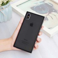 soft crystal transparent square TPU case phone cover for iphone XS Max case