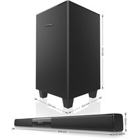 New Original 2.1 BT Function 6.5" Sound Bar Speaker Subwoofers Full-function Remote Control with USB TF