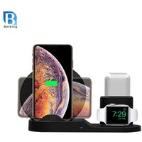 10W Fast Wireless Charger, New 3 In 1 Wireless Charger for iPhone Smartphone Apple Watch with CE,FCC,ROHS Certificate