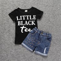 T shirt & Denim Shorts Set