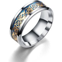 Custom Men's Stainless Steel Celtic Dragon Rings