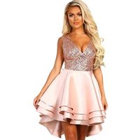 Gold Heart Broken Sequin Skater Dress