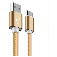 1m Nylon Braided 2.1A Fast Charging USB 2.0 to 3.1 Type C Cable