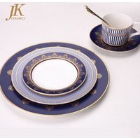 4 Piece Fine China Colourful Dinnerware Set