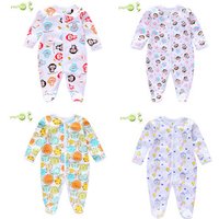 Cute Cotton Long Sleeve Footie Jumpsuit