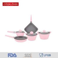 8pcs die casting aluminum non stick ceramic coating cookware set