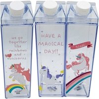 Cute Unicorn Transparent Plastic Juice Cup