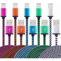 Factory Colorful Braided Nylon Aluminum Fastest 1M Charger Data USB Cable for iphone