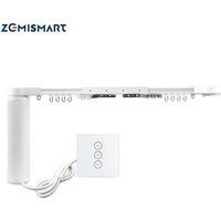 Zemismart Alexa Echo Google Home Voice tuya App Control Motorized Curtain Motor With Curtain Rod Smart Curtain