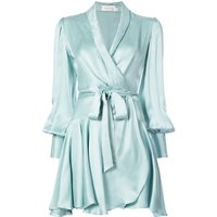 V Neck Long Sleeve Wrap Dress