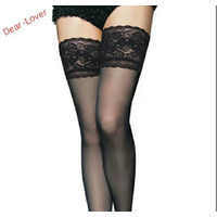 Sheer Thigh High Stockings Lace Top