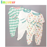 Footed Romper 3 Piece Set – 100% Cotton Sleepers