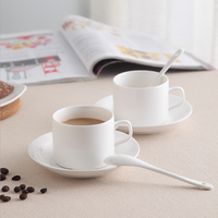 Simple Ceramic Coffee Cup Saucer Set