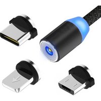 1m 2m magnetic magnet charging usb data cable charger for iphone cable micro type c magnet usb cable