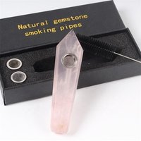Wholesale Natural Rose Crystal Tobacco Weed Smoking Pipes