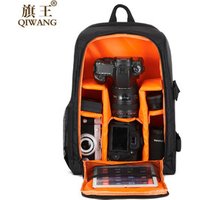 Qiwang brand wholesale black canvas multifunction dslr camera backpack bag