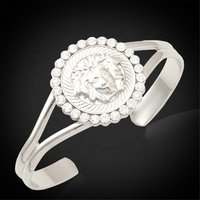Brass Based 18K Gold Plated Medusa Cuff women bracelet gold plated