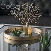 Cocostyles luxury and amazing brass gold plated aluminum tree decor for royal style home and five star hotel decor