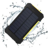 2019 new product waterproof slim solar outdoor 8000mah power banks charging portable power bank 10000mah with Dual USB LED Light