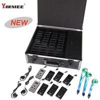 Yarmee One Set Wireless Tour Guide Audio System for Church Visiting Groups Tourist 2 Transmitters and 38 Receivers