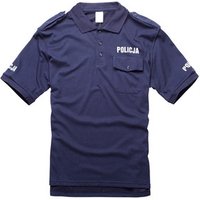 Navy Blue Security Officer Uniforms Tactical Polyester Cotton Police Polo Shirt