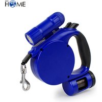 Heavy Duty Retractable Dog Lead LED Light Waste Bag Dispenser