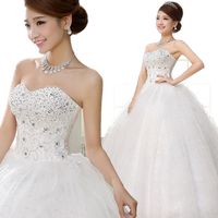 Strapless Ruffled Plus Wedding Dress Corset Back