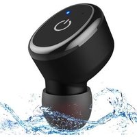 IPX8 Waterproof Bluetooth Earphone In-Ear Earbud withCar Headset Invisible Headphone with Mic for iPhone iPad and Android