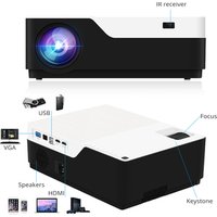 M18 1920X1080 Real Full HD Projector, HDMI USB PC 1080p LED Home Multimedia Video Game Projector Proyector Support AC3