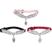 Luxury Rhinestone & Suede Dog or Cat Collar