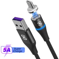 Sikai For Iphone Type C Micro Usb 5A Charging Cable,3 In 1 Usb Magnetic Charging Cable