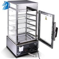 Transparent Food Display Cabinet/electric food steamer/stainless steel dim sum steamer/5 layer stainless bread steamer