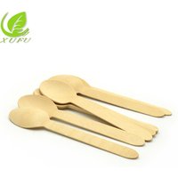 140mm spoon Flatware disposable wooden cutlery wooden spoons