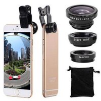 Fish eye lens 3 in 1 universal mobile phone camera wide+macro+fish eye lenses for iphone