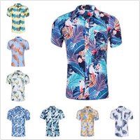 Wholesale price new design Short Sleeve Beach Shirts Eco-Friendly Cotton Men's Hawaiian shirt